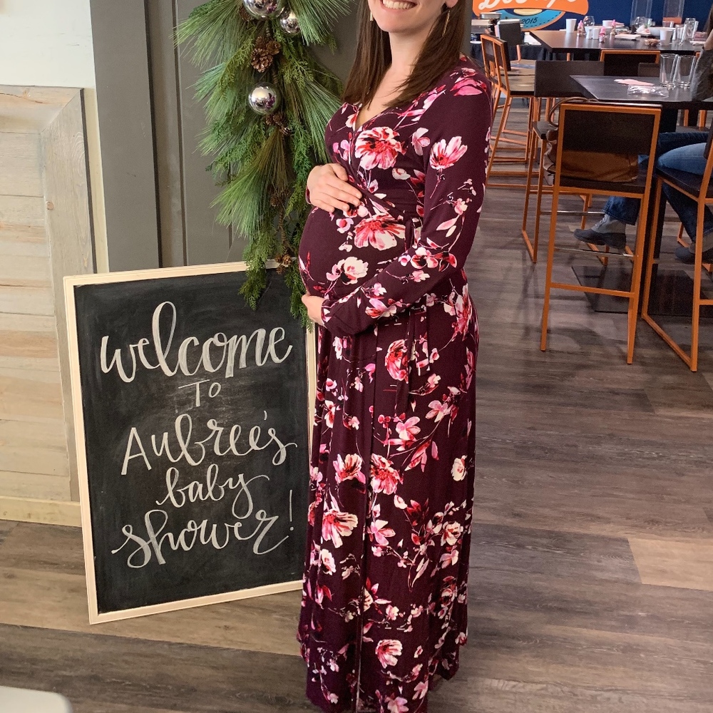 Motherhood Maternity Maxi Wrap dress